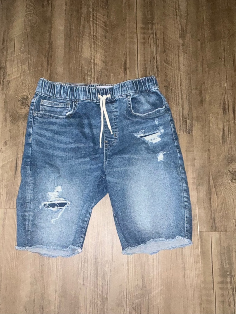 Old Navy boys' 360° Stretch Pull-On Slim Fit Jean shorts, size XL
